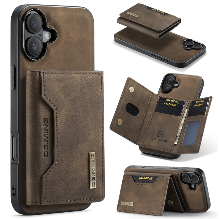DG.MING M2 Series Funda de cuero para teléfono con cartera y tarjetero de 3 pliegues, For iPhone 17e / 16e, For iPhone 17 Pro Max, For iPhone 17 Pro, For iPhone 17, For iPhone Air, For iPhone 16 Pro Max, For iPhone 16 Pro, For iPhone 16 Plus           ...