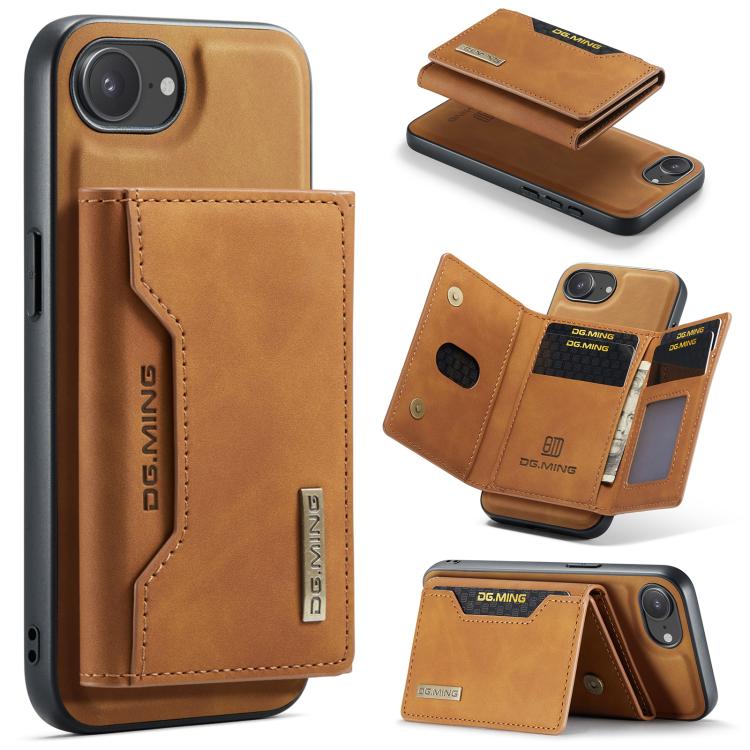 DG.MING M2 Series Funda de cuero para teléfono con cartera y tarjetero de 3 pliegues, For iPhone 17e / 16e, For iPhone 17 Pro Max, For iPhone 17 Pro, For iPhone 17, For iPhone Air, For iPhone 16 Pro Max, For iPhone 16 Pro, For iPhone 16 Plus           ...