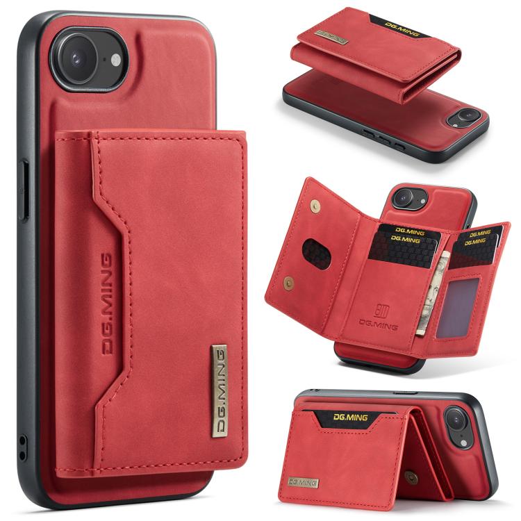 DG.MING M2 Series Funda de cuero para teléfono con cartera y tarjetero de 3 pliegues, For iPhone 17e / 16e, For iPhone 17 Pro Max, For iPhone 17 Pro, For iPhone 17, For iPhone Air, For iPhone 16 Pro Max, For iPhone 16 Pro, For iPhone 16 Plus           ...