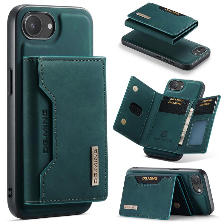 DG.MING M2 Series Funda de cuero para teléfono con cartera y tarjetero de 3 pliegues, For iPhone 17e / 16e, For iPhone 17 Pro Max, For iPhone 17 Pro, For iPhone 17, For iPhone Air, For iPhone 16 Pro Max, For iPhone 16 Pro, For iPhone 16 Plus           ...