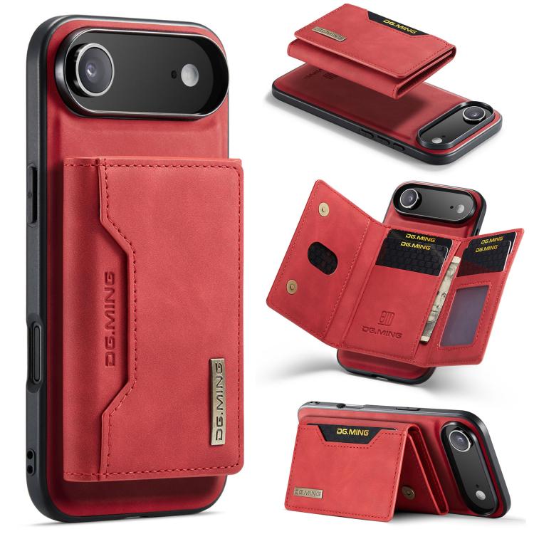 DG.MING M2 Series Funda de cuero para teléfono con cartera y tarjetero de 3 pliegues, For iPhone 17e / 16e, For iPhone 17 Pro Max, For iPhone 17 Pro, For iPhone 17, For iPhone Air, For iPhone 16 Pro Max, For iPhone 16 Pro, For iPhone 16 Plus           ...
