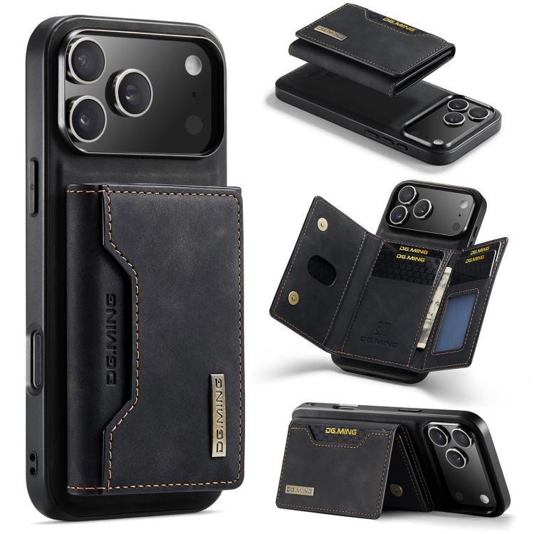 DG.MING M2 Series Funda de cuero para teléfono con cartera y tarjetero de 3 pliegues, For iPhone 17e / 16e, For iPhone 17 Pro Max, For iPhone 17 Pro, For iPhone 17, For iPhone Air, For iPhone 16 Pro Max, For iPhone 16 Pro, For iPhone 16 Plus           ...