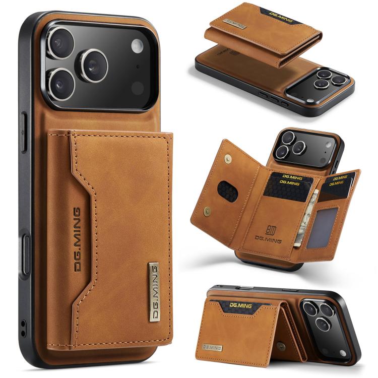 DG.MING M2 Series Funda de cuero para teléfono con cartera y tarjetero de 3 pliegues, For iPhone 17e / 16e, For iPhone 17 Pro Max, For iPhone 17 Pro, For iPhone 17, For iPhone Air, For iPhone 16 Pro Max, For iPhone 16 Pro, For iPhone 16 Plus           ...