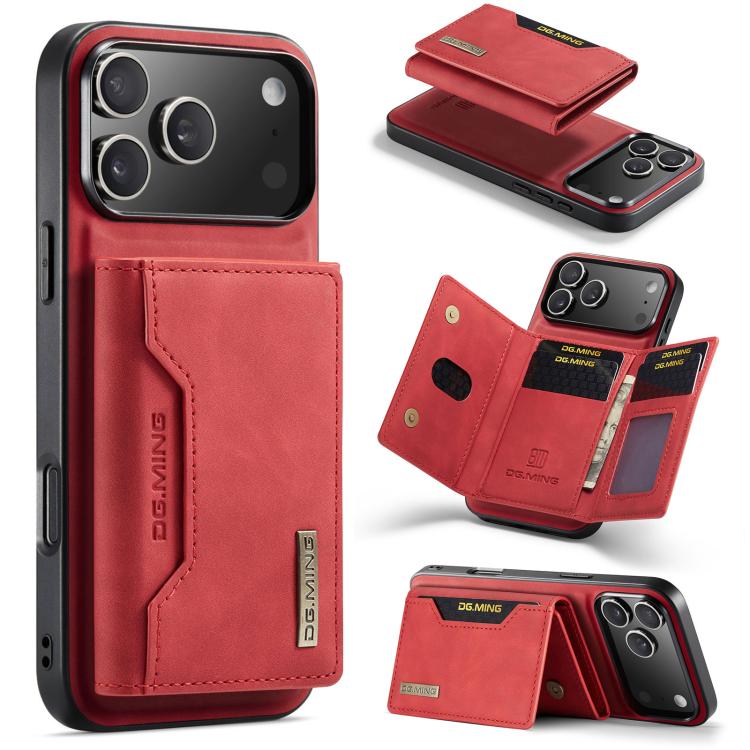 DG.MING M2 Series Funda de cuero para teléfono con cartera y tarjetero de 3 pliegues, For iPhone 17e / 16e, For iPhone 17 Pro Max, For iPhone 17 Pro, For iPhone 17, For iPhone Air, For iPhone 16 Pro Max, For iPhone 16 Pro, For iPhone 16 Plus           ...