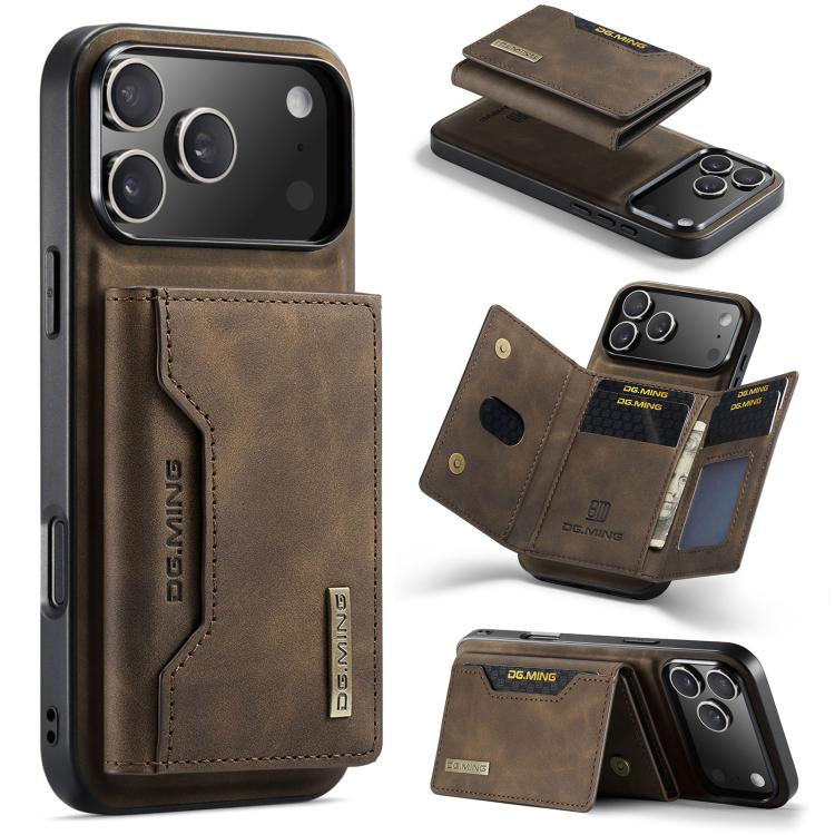 DG.MING M2 Series Funda de cuero para teléfono con cartera y tarjetero de 3 pliegues, For iPhone 17e / 16e, For iPhone 17 Pro Max, For iPhone 17 Pro, For iPhone 17, For iPhone Air, For iPhone 16 Pro Max, For iPhone 16 Pro, For iPhone 16 Plus           ...
