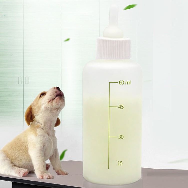 Juego de biberones para mascotas, biberón para cachorros, gatitos y gatos, chupetes múltiples con cepillo para biberones, 60ml x 1