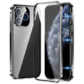 Caja magnética de vidrio templado HD con doble hebilla para teléfono, For iPhone 11 Pro