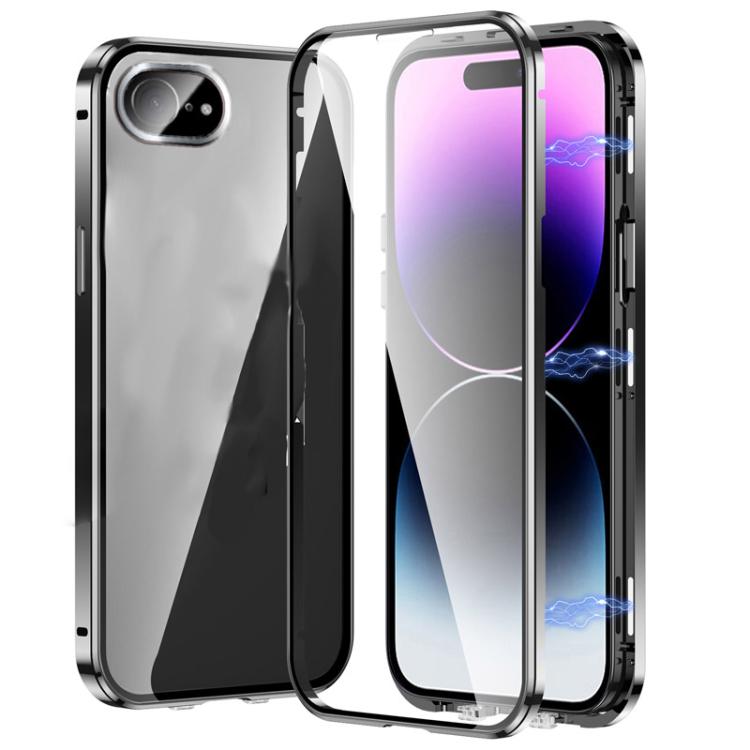 Caja magnética de vidrio templado HD con doble hebilla para teléfono, For iPhone 17e / 16e, For iPhone 17, For iPhone 16 Pro Max, For iPhone 16 Pro, For iPhone 16 Plus, For iPhone 16, For iPhone 15 Pro Max, For iPhone 15 Pro, For iPhone 15 Plus
