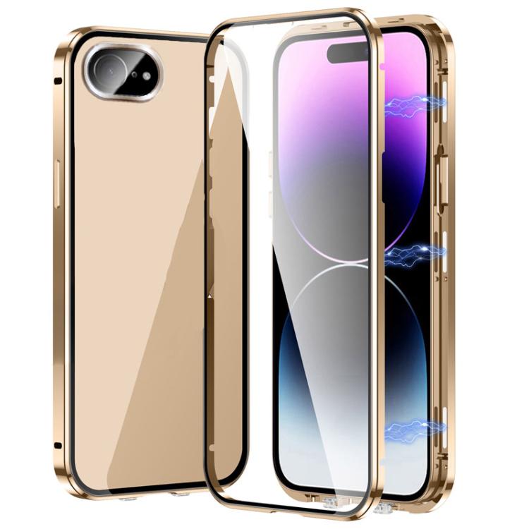 Caja magnética de vidrio templado HD con doble hebilla para teléfono, For iPhone 17e / 16e, For iPhone 17, For iPhone 16 Pro Max, For iPhone 16 Pro, For iPhone 16 Plus, For iPhone 16, For iPhone 15 Pro Max, For iPhone 15 Pro, For iPhone 15 Plus