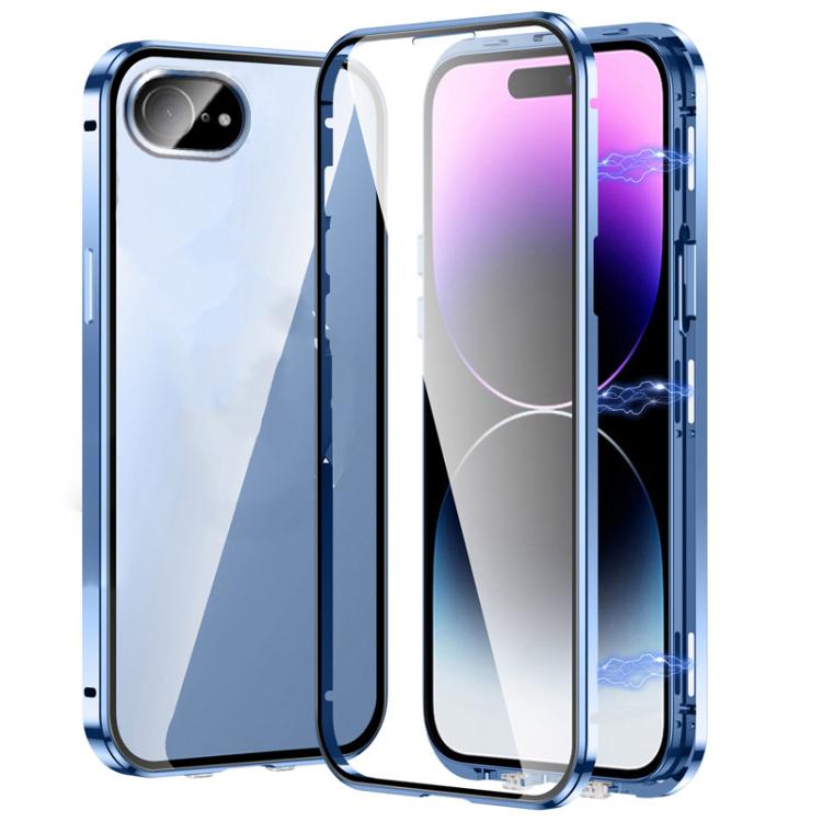 Caja magnética de vidrio templado HD con doble hebilla para teléfono, For iPhone 17e / 16e, For iPhone 17, For iPhone 16 Pro Max, For iPhone 16 Pro, For iPhone 16 Plus, For iPhone 16, For iPhone 15 Pro Max, For iPhone 15 Pro, For iPhone 15 Plus
