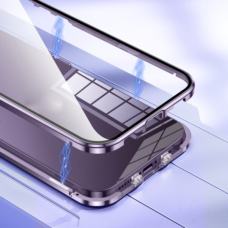 Caja magnética de vidrio templado HD con doble hebilla para teléfono, For iPhone 11 Pro