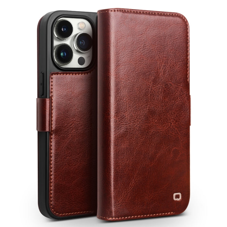 Funda para teléfono QIALINO Classic 103 con hebilla de cuero genuino, For iPhone 17e / 16e, For iPhone 17 Pro Max, For iPhone 17 Pro, For iPhone 17, For iPhone Air, For iPhone 15 Pro Max, For iPhone 15 Plus
