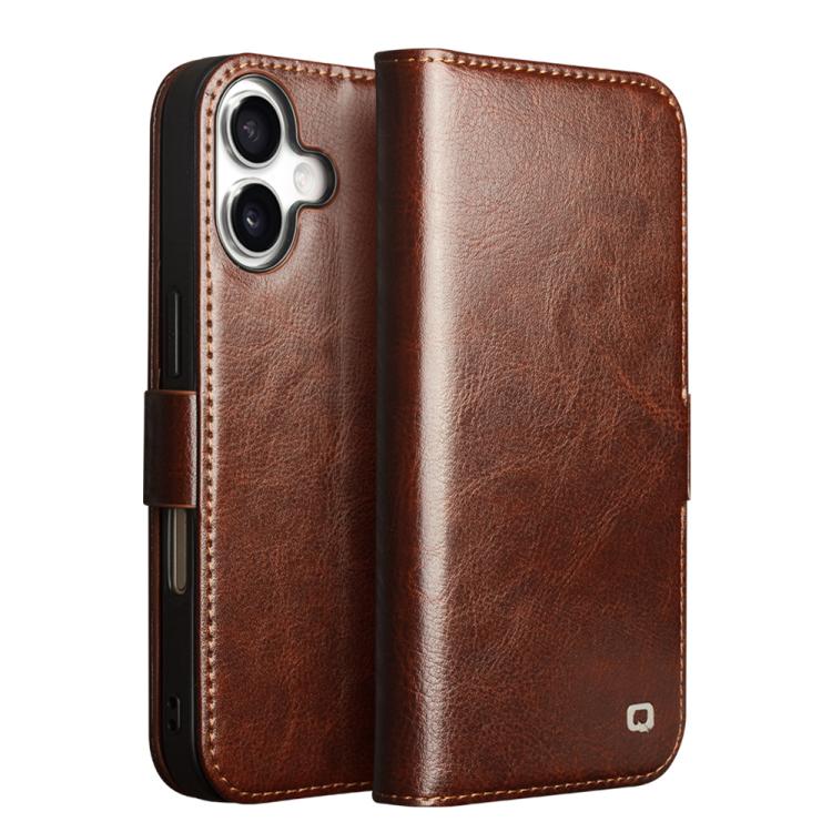 Funda para teléfono QIALINO Classic 103 con hebilla de cuero genuino, For iPhone 17e / 16e, For iPhone 17 Pro Max, For iPhone 17 Pro, For iPhone 17, For iPhone Air, For iPhone 15 Pro Max, For iPhone 15 Plus