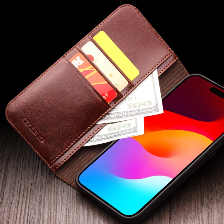 Funda para teléfono QIALINO Classic de cuero genuino, For iPhone 16e / 17e, For iPhone 17 Pro Max, For iPhone 17 Pro, For iPhone 17, For iPhone Air, For iPhone 16 Pro Max, For iPhone 16 Pro, For iPhone 16 Plus, For iPhone 16, For iPhone 15 Pro Max     ...