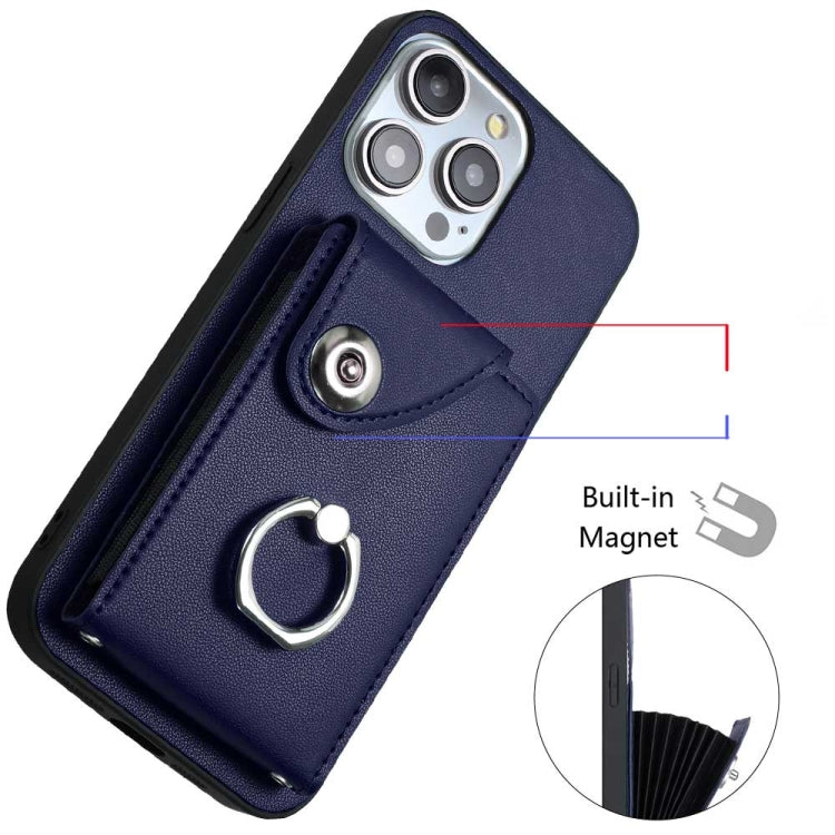 Funda para teléfono con soporte para anillo y bolsa para tarjeta de órgano, For iPhone 14 Pro Max, For iPhone SE 2022 / 2020 / 8 / 7, For iPhone 13 Pro Max, For iPhone 13 Pro, For iPhone 13, For iPhone 13 mini, For iPhone 12, For iPhone 12 Pro Max