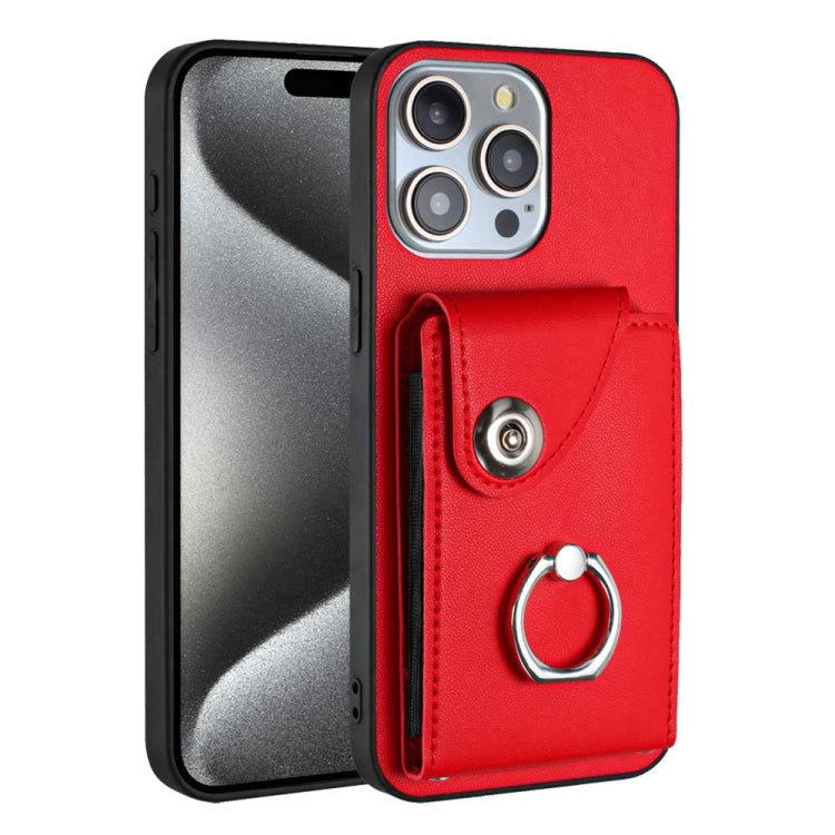 Funda para teléfono con soporte para anillo y bolsa para tarjeta de órgano, For iPhone 14 Pro Max, For iPhone SE 2022 / 2020 / 8 / 7, For iPhone 13 Pro Max, For iPhone 13 Pro, For iPhone 13, For iPhone 13 mini, For iPhone 12, For iPhone 12 Pro Max