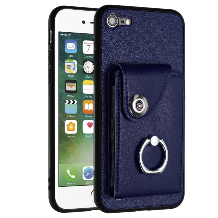 Funda para teléfono con soporte para anillo y bolsa para tarjeta de órgano, For iPhone 14 Pro Max, For iPhone SE 2022 / 2020 / 8 / 7, For iPhone 13 Pro Max, For iPhone 13 Pro, For iPhone 13, For iPhone 13 mini, For iPhone 12, For iPhone 12 Pro Max
