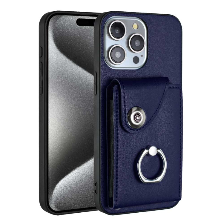 Funda para teléfono con soporte para anillo y bolsa para tarjeta de órgano, For iPhone 14 Pro Max, For iPhone SE 2022 / 2020 / 8 / 7, For iPhone 13 Pro Max, For iPhone 13 Pro, For iPhone 13, For iPhone 13 mini, For iPhone 12, For iPhone 12 Pro Max