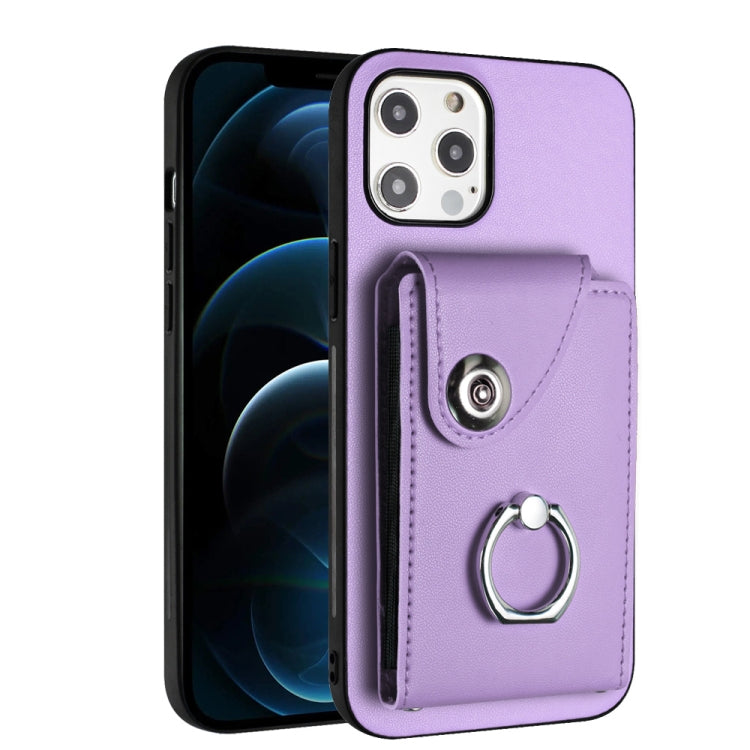 Funda para teléfono con soporte para anillo y bolsa para tarjeta de órgano, For iPhone 14 Pro Max, For iPhone SE 2022 / 2020 / 8 / 7, For iPhone 13 Pro Max, For iPhone 13 Pro, For iPhone 13, For iPhone 13 mini, For iPhone 12, For iPhone 12 Pro Max
