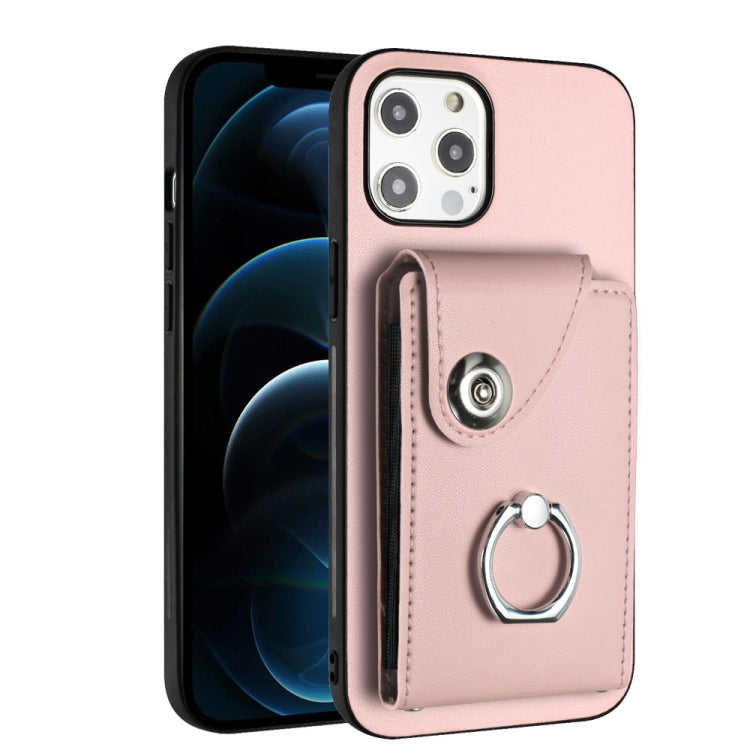 Funda para teléfono con soporte para anillo y bolsa para tarjeta de órgano, For iPhone 14 Pro Max, For iPhone SE 2022 / 2020 / 8 / 7, For iPhone 13 Pro Max, For iPhone 13 Pro, For iPhone 13, For iPhone 13 mini, For iPhone 12, For iPhone 12 Pro Max