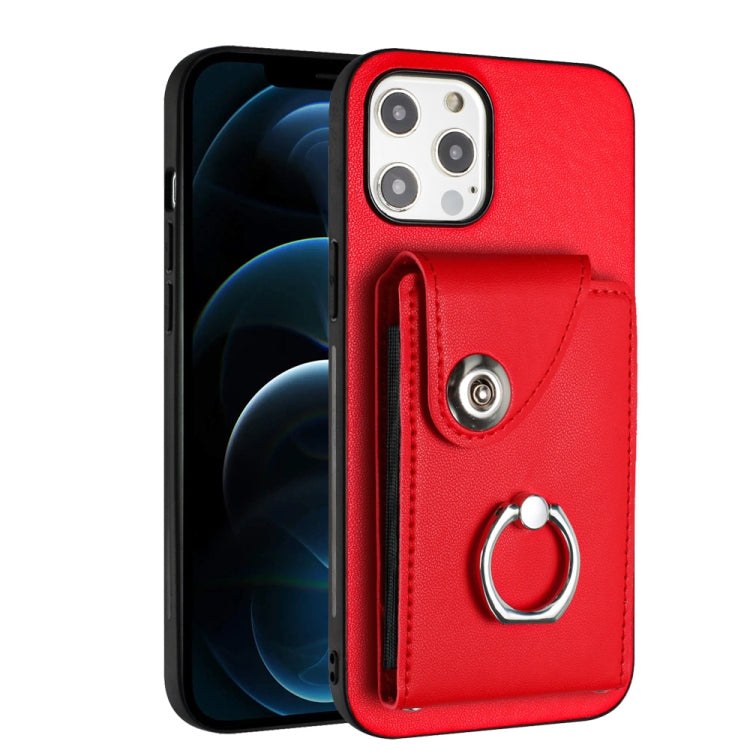 Funda para teléfono con soporte para anillo y bolsa para tarjeta de órgano, For iPhone 14 Pro Max, For iPhone SE 2022 / 2020 / 8 / 7, For iPhone 13 Pro Max, For iPhone 13 Pro, For iPhone 13, For iPhone 13 mini, For iPhone 12, For iPhone 12 Pro Max