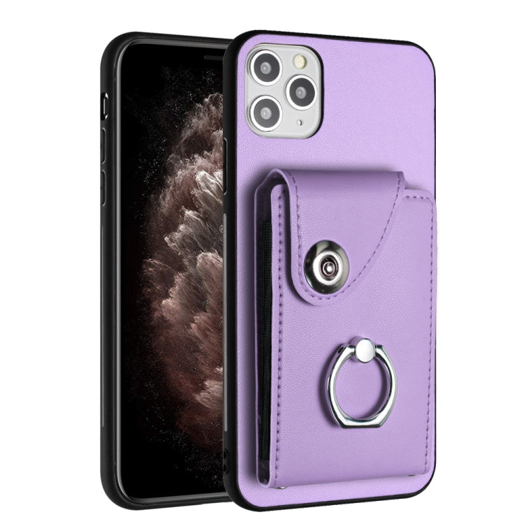 Funda para teléfono con soporte para anillo y bolsa para tarjeta de órgano, For iPhone 12 Pro, For iPhone 12 mini, For iPhone 11 Pro Max, For iPhone 11, For iPhone 11 Pro, For iPhone X / XS, For iPhone XR, For iPhone XS Max