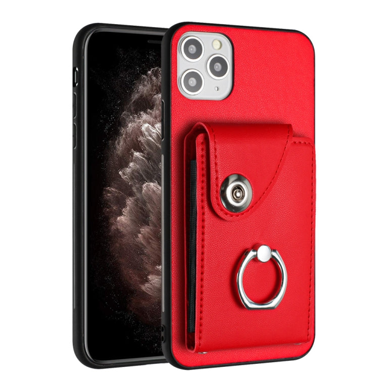 Funda para teléfono con soporte para anillo y bolsa para tarjeta de órgano, For iPhone 12 Pro, For iPhone 12 mini, For iPhone 11 Pro Max, For iPhone 11, For iPhone 11 Pro, For iPhone X / XS, For iPhone XR, For iPhone XS Max