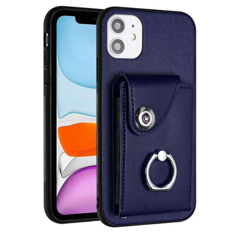 Funda para teléfono con soporte para anillo y bolsa para tarjeta de órgano, For iPhone 12 Pro, For iPhone 12 mini, For iPhone 11 Pro Max, For iPhone 11, For iPhone 11 Pro, For iPhone X / XS, For iPhone XR, For iPhone XS Max