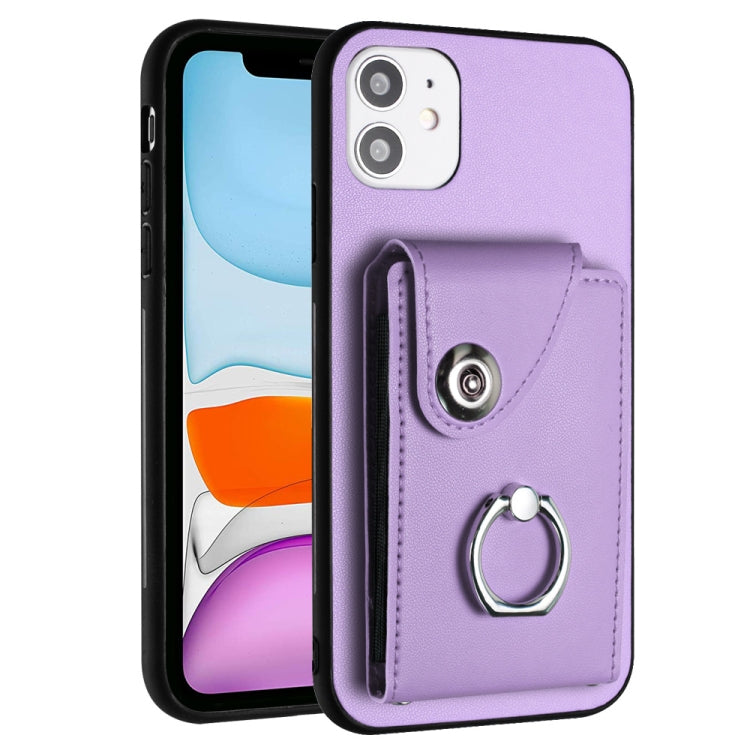 Funda para teléfono con soporte para anillo y bolsa para tarjeta de órgano, For iPhone 12 Pro, For iPhone 12 mini, For iPhone 11 Pro Max, For iPhone 11, For iPhone 11 Pro, For iPhone X / XS, For iPhone XR, For iPhone XS Max