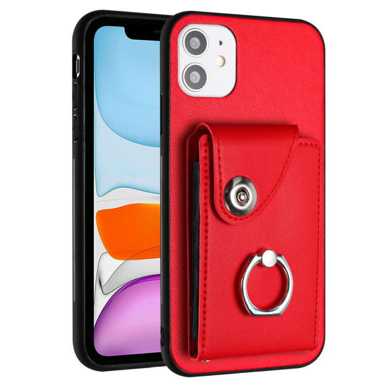Funda para teléfono con soporte para anillo y bolsa para tarjeta de órgano, For iPhone 12 Pro, For iPhone 12 mini, For iPhone 11 Pro Max, For iPhone 11, For iPhone 11 Pro, For iPhone X / XS, For iPhone XR, For iPhone XS Max