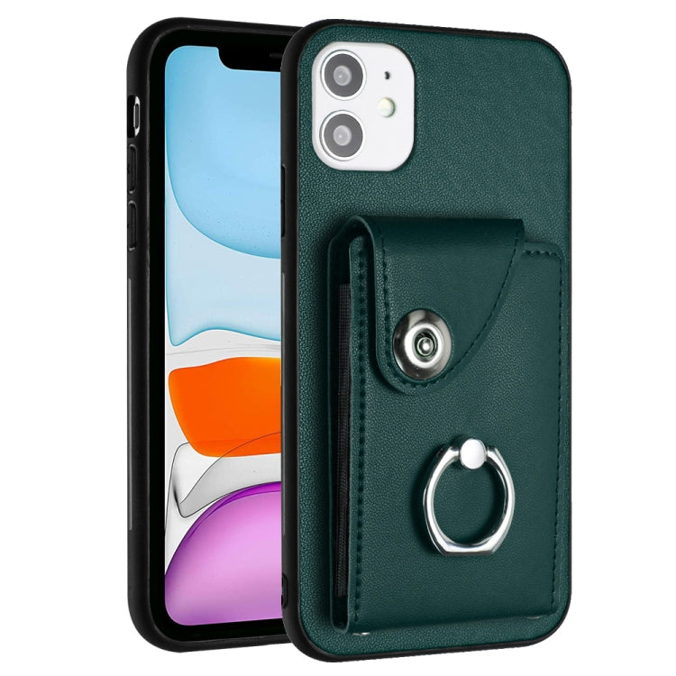 Funda para teléfono con soporte para anillo y bolsa para tarjeta de órgano, For iPhone 12 Pro, For iPhone 12 mini, For iPhone 11 Pro Max, For iPhone 11, For iPhone 11 Pro, For iPhone X / XS, For iPhone XR, For iPhone XS Max