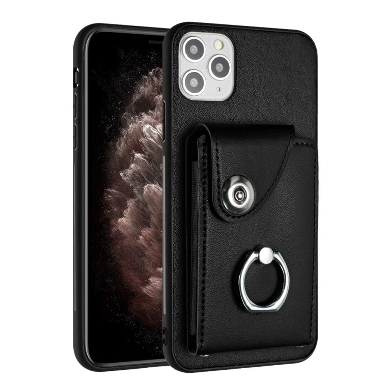 Funda para teléfono con soporte para anillo y bolsa para tarjeta de órgano, For iPhone 12 Pro, For iPhone 12 mini, For iPhone 11 Pro Max, For iPhone 11, For iPhone 11 Pro, For iPhone X / XS, For iPhone XR, For iPhone XS Max
