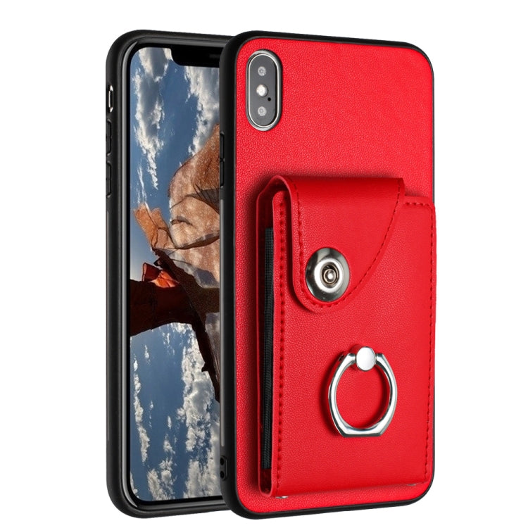 Funda para teléfono con soporte para anillo y bolsa para tarjeta de órgano, For iPhone 12 Pro, For iPhone 12 mini, For iPhone 11 Pro Max, For iPhone 11, For iPhone 11 Pro, For iPhone X / XS, For iPhone XR, For iPhone XS Max