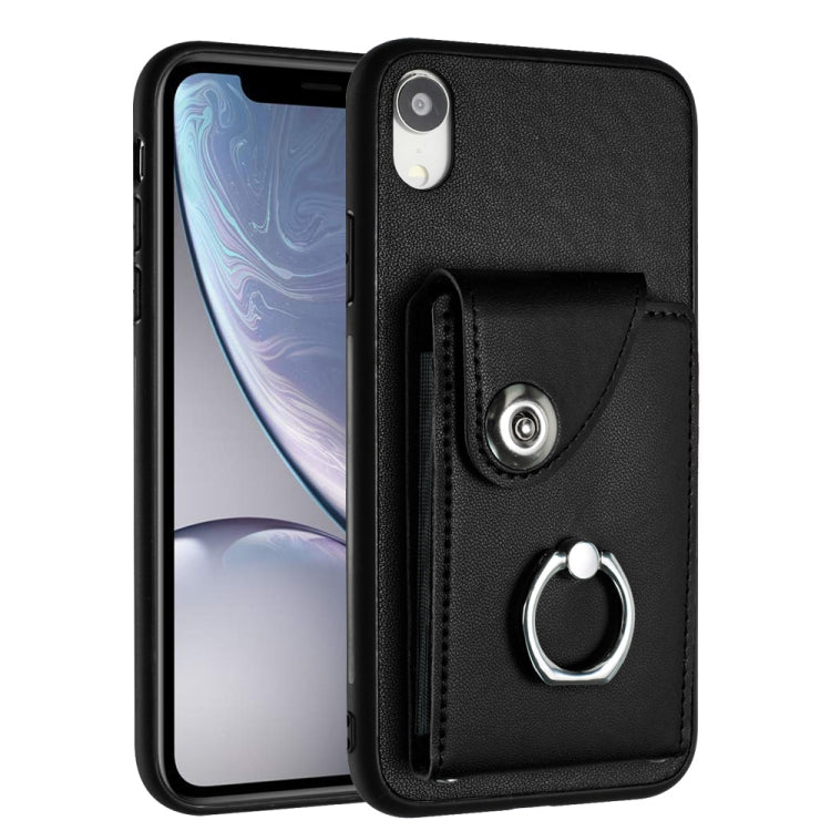 Funda para teléfono con soporte para anillo y bolsa para tarjeta de órgano, For iPhone 12 Pro, For iPhone 12 mini, For iPhone 11 Pro Max, For iPhone 11, For iPhone 11 Pro, For iPhone X / XS, For iPhone XR, For iPhone XS Max