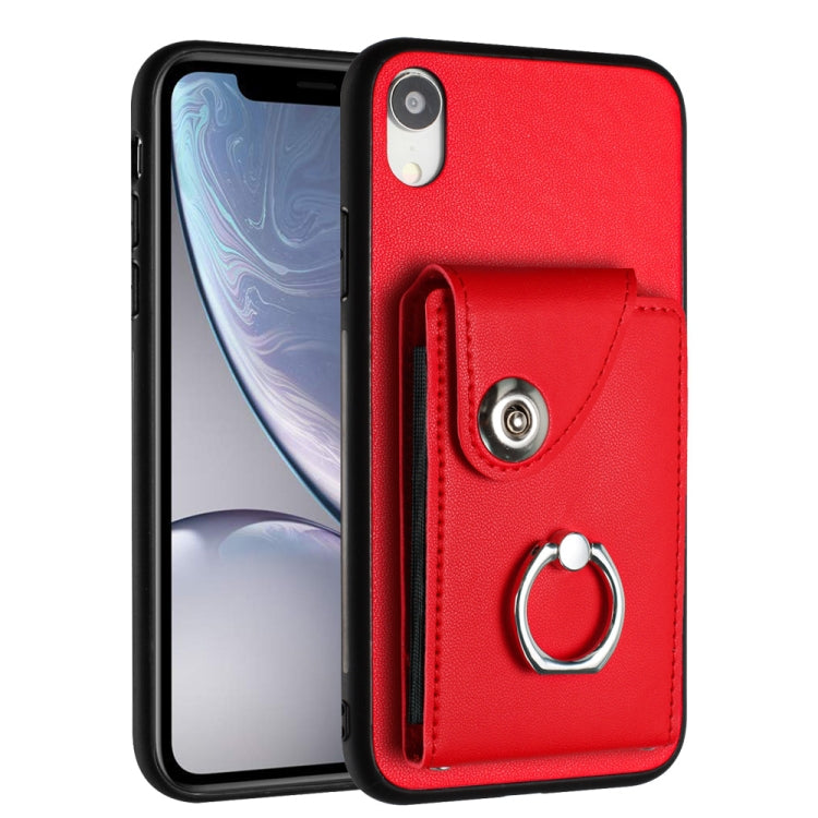 Funda para teléfono con soporte para anillo y bolsa para tarjeta de órgano, For iPhone 12 Pro, For iPhone 12 mini, For iPhone 11 Pro Max, For iPhone 11, For iPhone 11 Pro, For iPhone X / XS, For iPhone XR, For iPhone XS Max