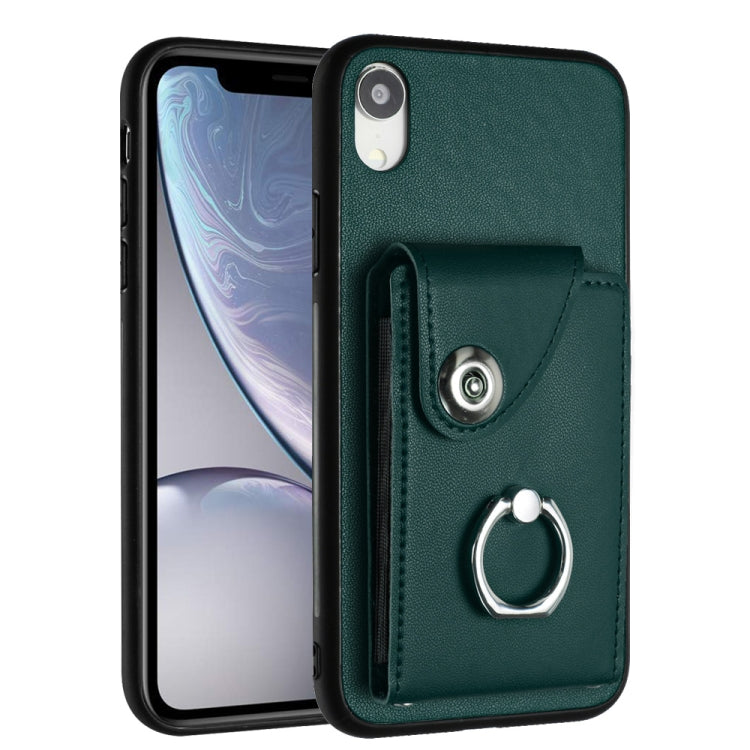 Funda para teléfono con soporte para anillo y bolsa para tarjeta de órgano, For iPhone 12 Pro, For iPhone 12 mini, For iPhone 11 Pro Max, For iPhone 11, For iPhone 11 Pro, For iPhone X / XS, For iPhone XR, For iPhone XS Max