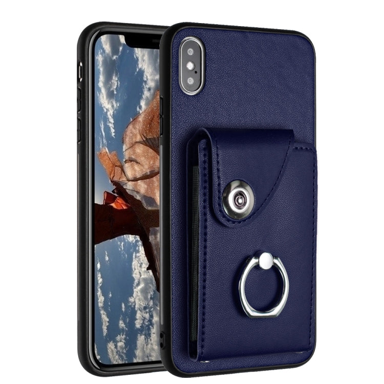 Funda para teléfono con soporte para anillo y bolsa para tarjeta de órgano, For iPhone 12 Pro, For iPhone 12 mini, For iPhone 11 Pro Max, For iPhone 11, For iPhone 11 Pro, For iPhone X / XS, For iPhone XR, For iPhone XS Max
