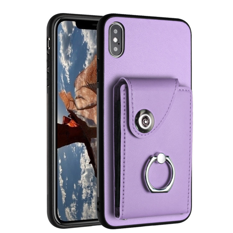 Funda para teléfono con soporte para anillo y bolsa para tarjeta de órgano, For iPhone 12 Pro, For iPhone 12 mini, For iPhone 11 Pro Max, For iPhone 11, For iPhone 11 Pro, For iPhone X / XS, For iPhone XR, For iPhone XS Max