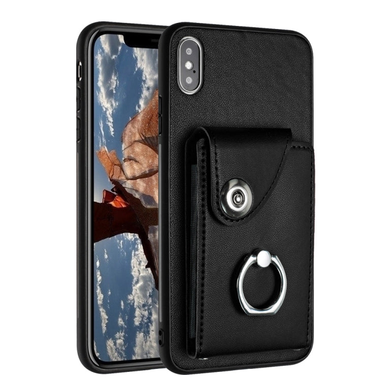 Funda para teléfono con soporte para anillo y bolsa para tarjeta de órgano, For iPhone 12 Pro, For iPhone 12 mini, For iPhone 11 Pro Max, For iPhone 11, For iPhone 11 Pro, For iPhone X / XS, For iPhone XR, For iPhone XS Max