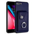 Funda para teléfono con soporte para anillo y bolsa para tarjeta de órgano, For iPhone 8 Plus / 7 Plus