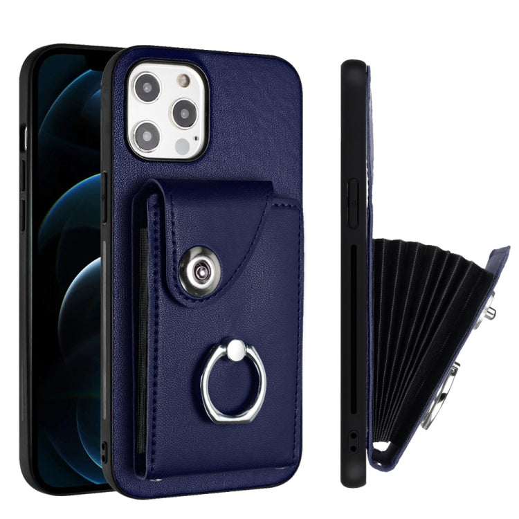 Funda para teléfono con soporte para anillo y bolsa para tarjeta de órgano, For iPhone 12 Pro, For iPhone 12 mini, For iPhone 11 Pro Max, For iPhone 11, For iPhone 11 Pro, For iPhone X / XS, For iPhone XR, For iPhone XS Max