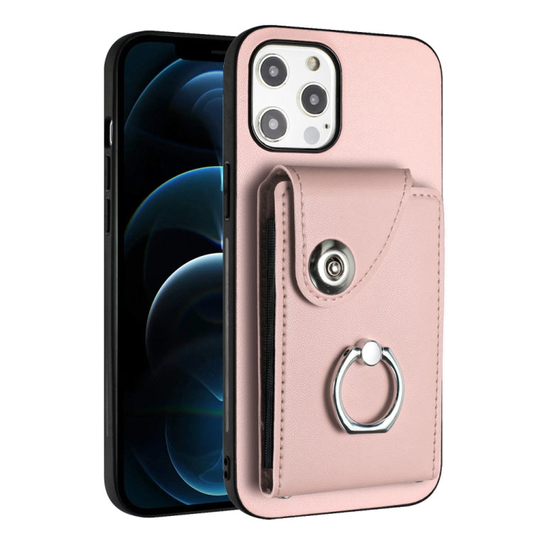 Funda para teléfono con soporte para anillo y bolsa para tarjeta de órgano, For iPhone 12 Pro, For iPhone 12 mini, For iPhone 11 Pro Max, For iPhone 11, For iPhone 11 Pro, For iPhone X / XS, For iPhone XR, For iPhone XS Max
