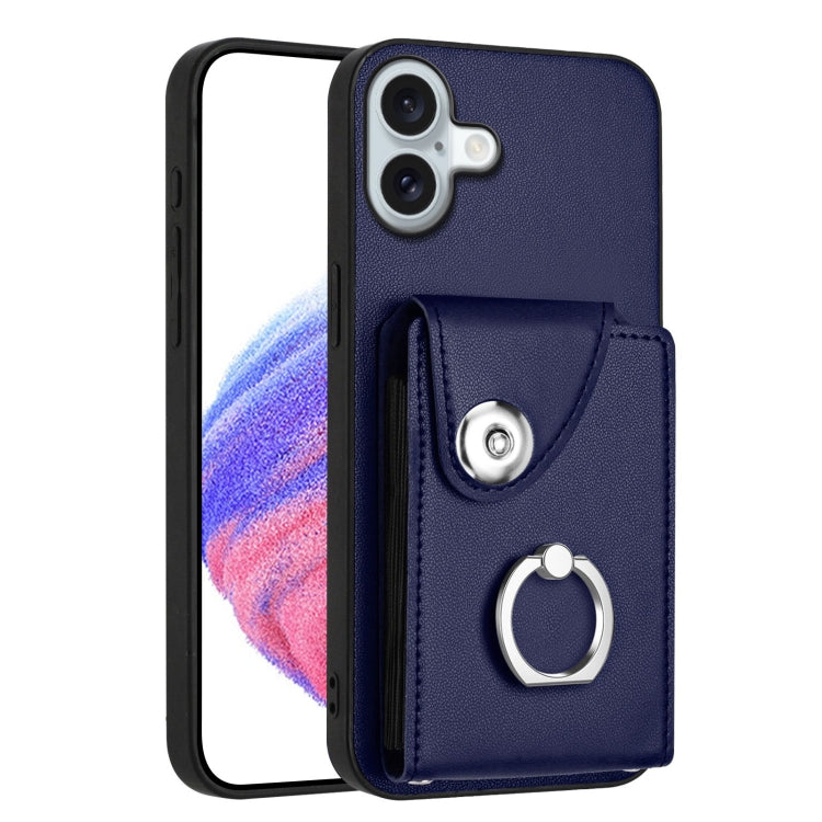 Funda para teléfono con soporte para anillo y bolsa para tarjeta de órgano, For iPhone 18 Pro / 17 Pro, For iPhone 18 Pro Max / 17 Pro Max, For iPhone 17e / 16e, For iPhone 17, For iPhone Air, For iPhone 16 Pro Max, For iPhone 16 Pro, For iPhone 16 Plus