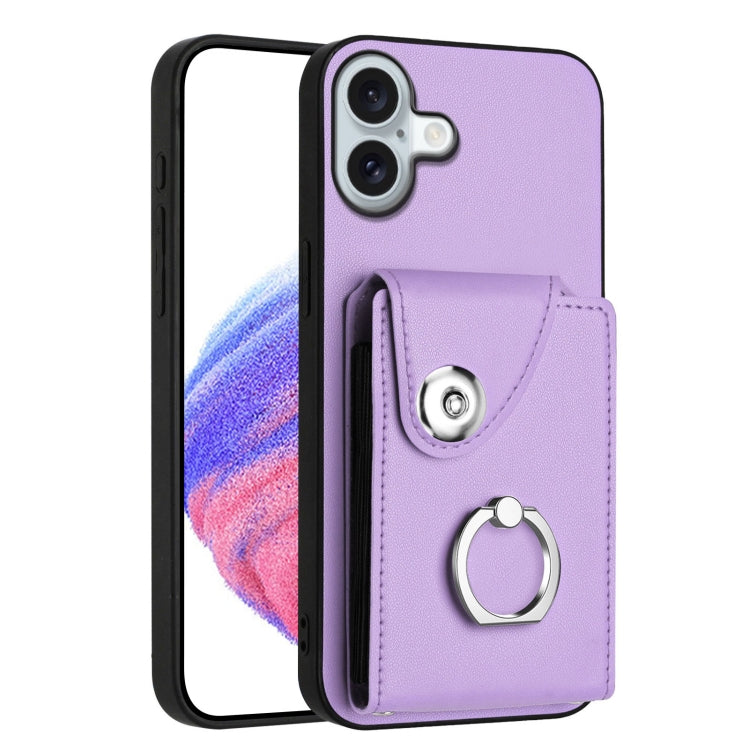 Funda para teléfono con soporte para anillo y bolsa para tarjeta de órgano, For iPhone 18 Pro / 17 Pro, For iPhone 18 Pro Max / 17 Pro Max, For iPhone 17e / 16e, For iPhone 17, For iPhone Air, For iPhone 16 Pro Max, For iPhone 16 Pro, For iPhone 16 Plus