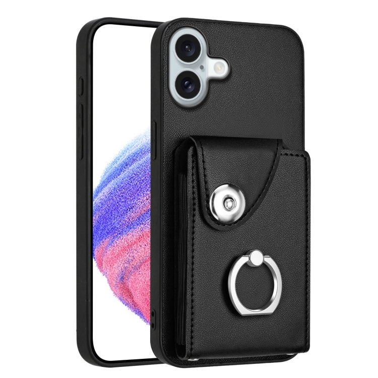 Funda para teléfono con soporte para anillo y bolsa para tarjeta de órgano, For iPhone 18 Pro / 17 Pro, For iPhone 18 Pro Max / 17 Pro Max, For iPhone 17e / 16e, For iPhone 17, For iPhone Air, For iPhone 16 Pro Max, For iPhone 16 Pro, For iPhone 16 Plus