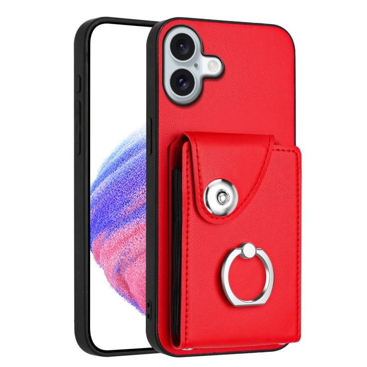 Funda para teléfono con soporte para anillo y bolsa para tarjeta de órgano, For iPhone 18 Pro / 17 Pro, For iPhone 18 Pro Max / 17 Pro Max, For iPhone 17e / 16e, For iPhone 17, For iPhone Air, For iPhone 16 Pro Max, For iPhone 16 Pro, For iPhone 16 Plus