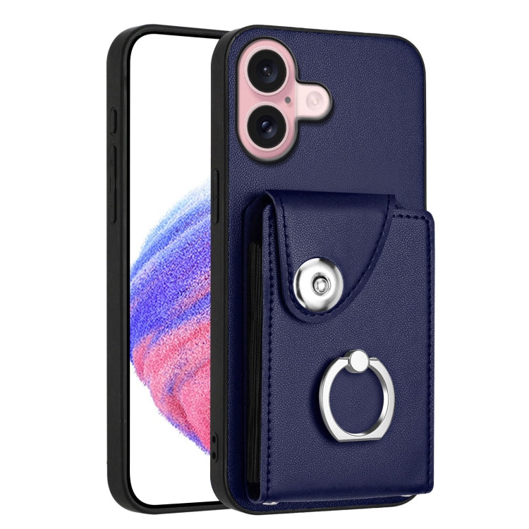 Funda para teléfono con soporte para anillo y bolsa para tarjeta de órgano, For iPhone 16, For iPhone 15 Pro Max, For iPhone 15 Pro, For iPhone 15 Plus, For iPhone 15, For iPhone 14 Plus, For iPhone 14, For iPhone 14 Pro