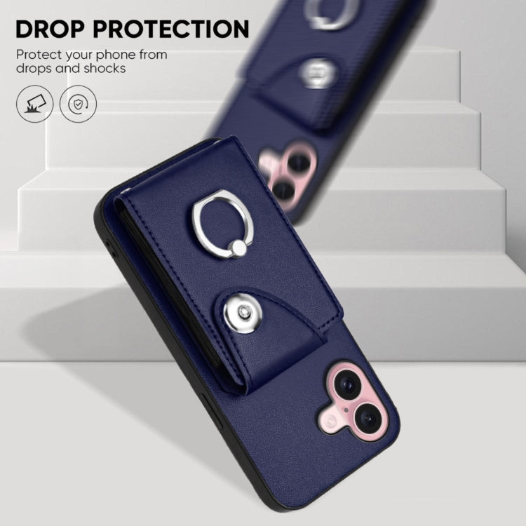 Funda para teléfono con soporte para anillo y bolsa para tarjeta de órgano, For iPhone 16, For iPhone 15 Pro Max, For iPhone 15 Pro, For iPhone 15 Plus, For iPhone 15, For iPhone 14 Plus, For iPhone 14, For iPhone 14 Pro