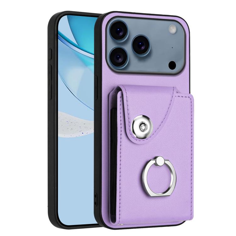 Funda para teléfono con soporte para anillo y bolsa para tarjeta de órgano, For iPhone 18 Pro / 17 Pro, For iPhone 18 Pro Max / 17 Pro Max, For iPhone 17e / 16e, For iPhone 17, For iPhone Air, For iPhone 16 Pro Max, For iPhone 16 Pro, For iPhone 16 Plus
