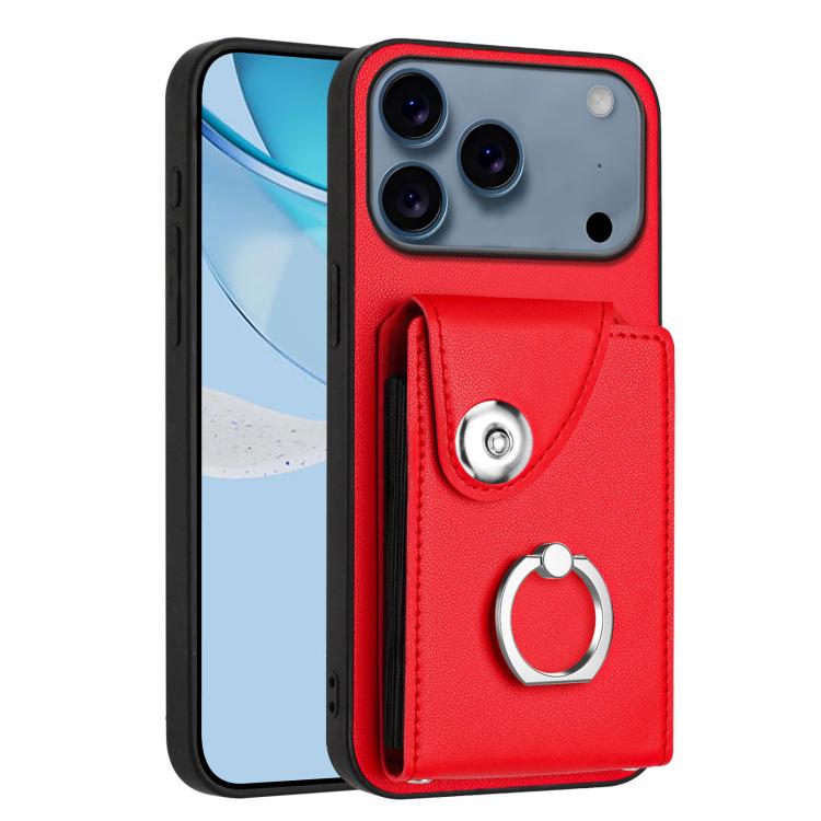 Funda para teléfono con soporte para anillo y bolsa para tarjeta de órgano, For iPhone 18 Pro / 17 Pro, For iPhone 18 Pro Max / 17 Pro Max, For iPhone 17e / 16e, For iPhone 17, For iPhone Air, For iPhone 16 Pro Max, For iPhone 16 Pro, For iPhone 16 Plus